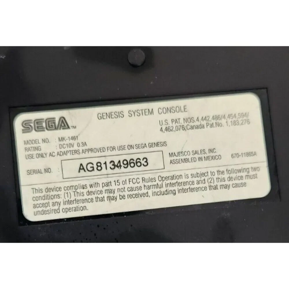 Sega Genesis‎ 3 System with Controllers - MK 1461